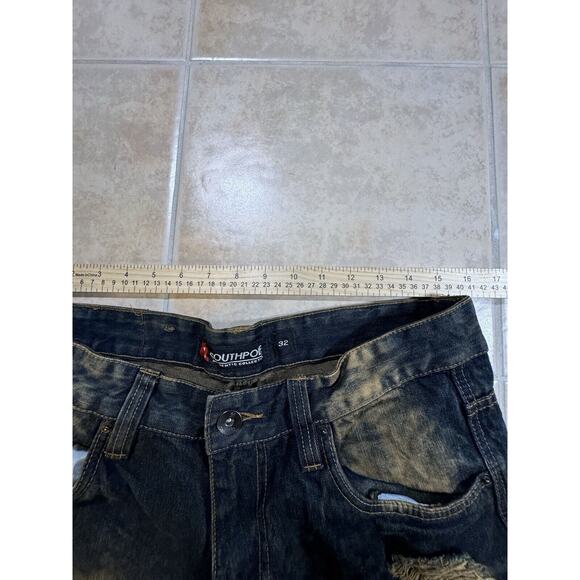 South Pole Men's Shorts vintage size 32 Regular Distressed Denim Y2K 100% Cotton - Picture 8 of 8